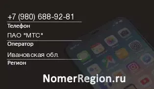 Кто звонил с 9806889281 - регион и оператор